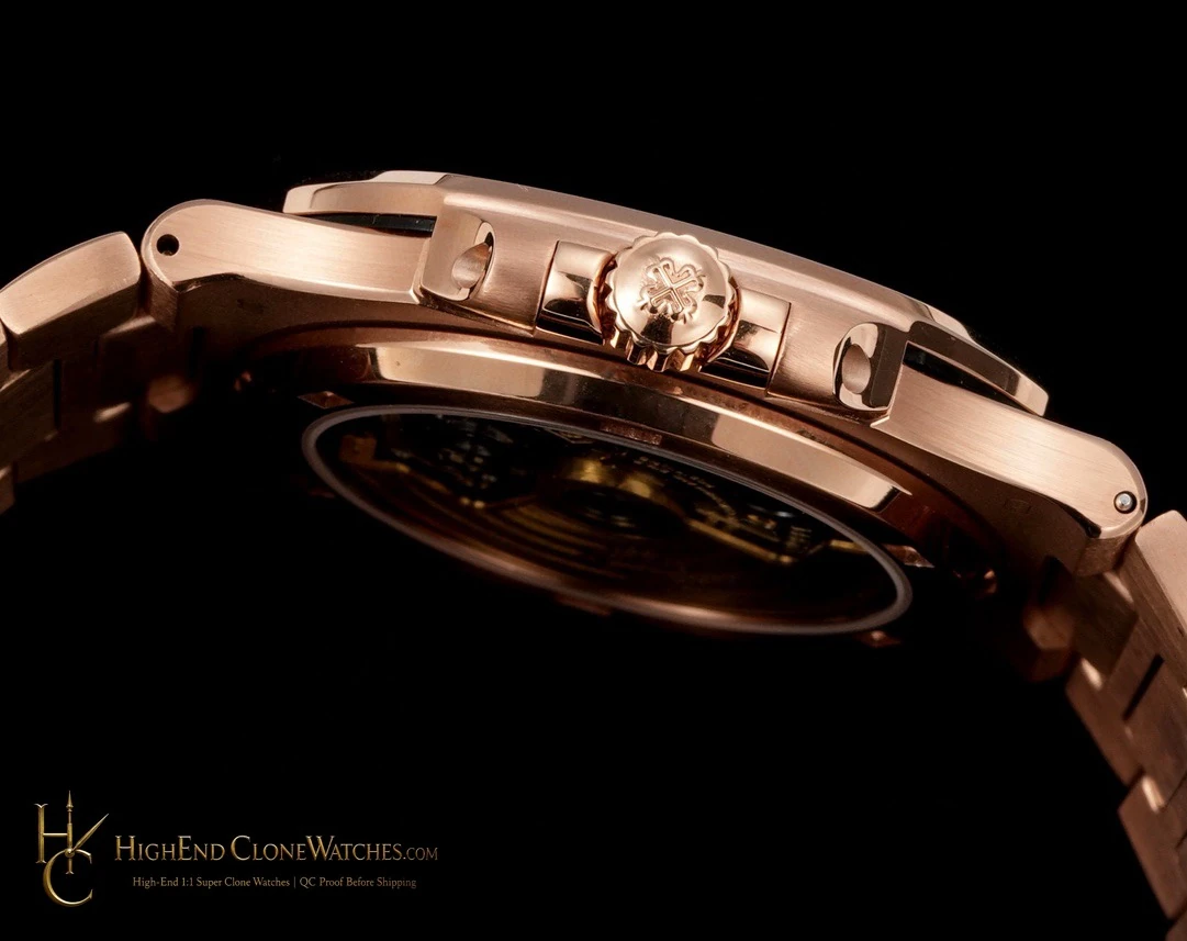 Patek Philippe Nautilus 5711 Rose Gold Brown Dial Diamond Ladies Watch product view super clone watch - product view 7