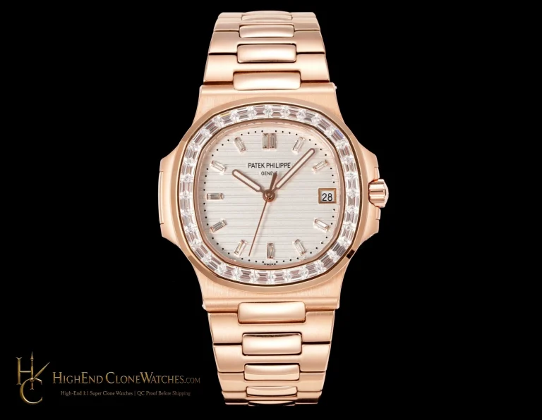 Patek Philippe Nautilus 5711 Rose Gold Diamond Ladies Watch product view super clone watch