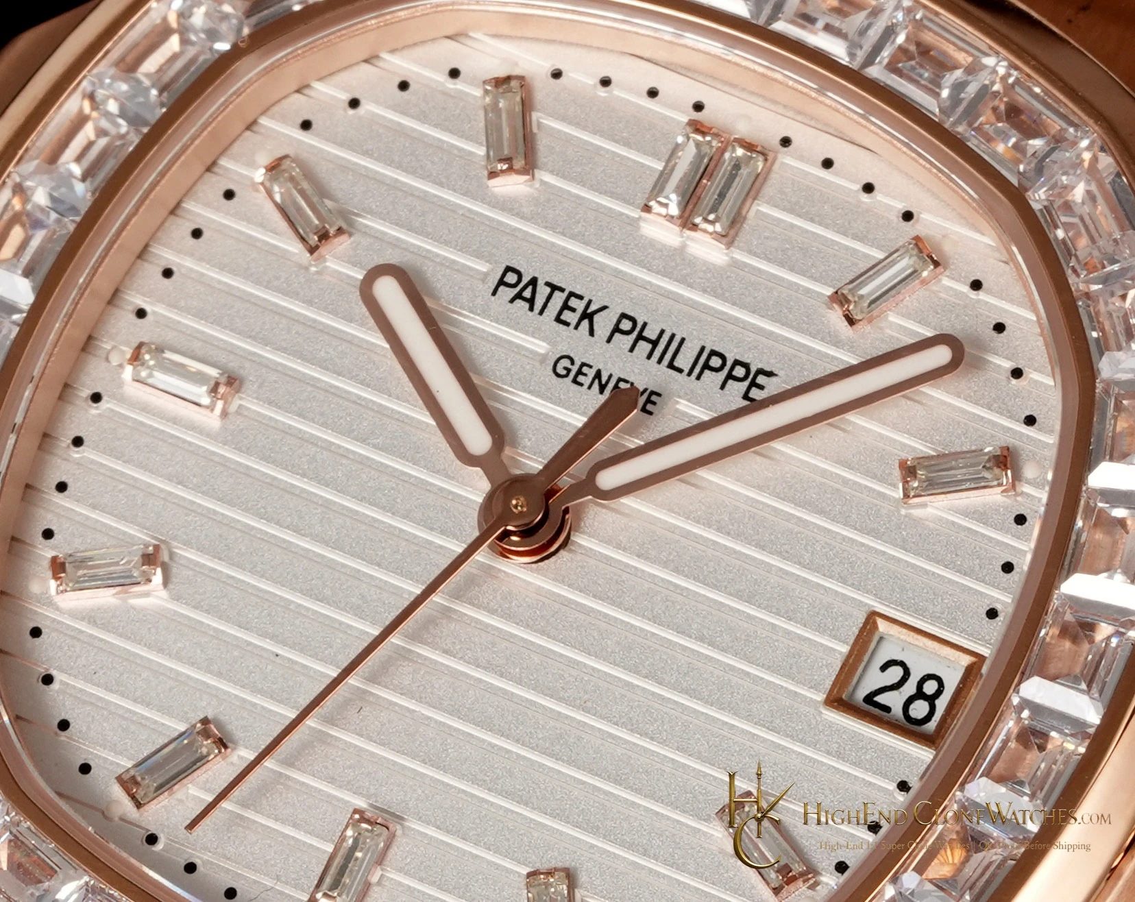 Patek Philippe Nautilus 5711 Rose Gold Diamond Ladies Watch product view super clone watch - product view 5