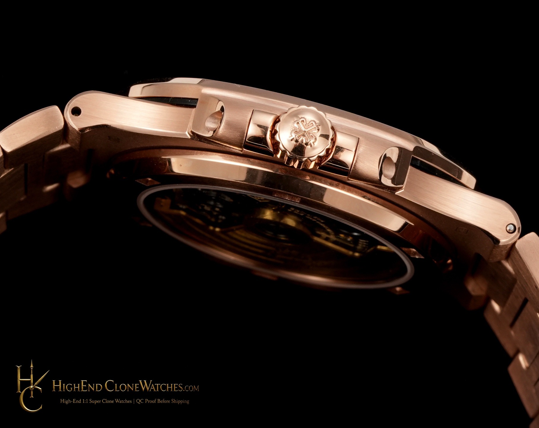 Patek Philippe Nautilus 5711 Rose Gold Diamond Ladies Watch product view super clone watch