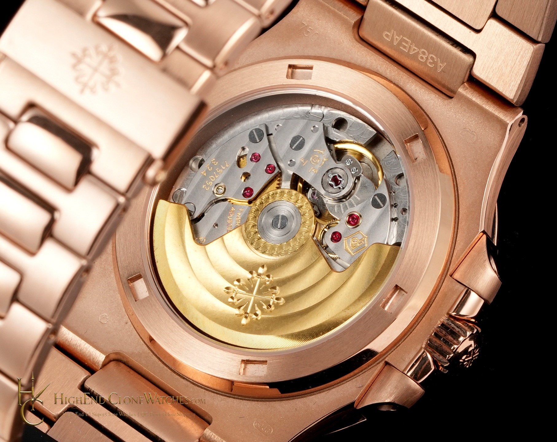 Patek Philippe Nautilus 5711 Rose Gold Diamond Ladies Watch product view super clone watch