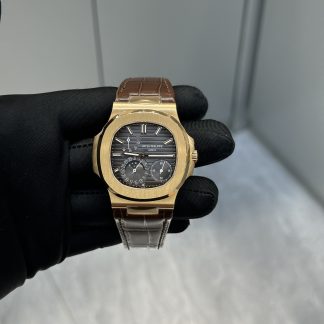 Patek Philippe Nautilus 5712 Grey Dial Brown Leather Strap product view super clone watch