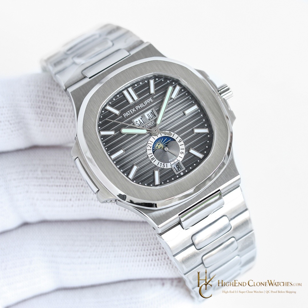Patek Philippe Nautilus 5726 Annual Calendar Grey Dial product view super clone watch