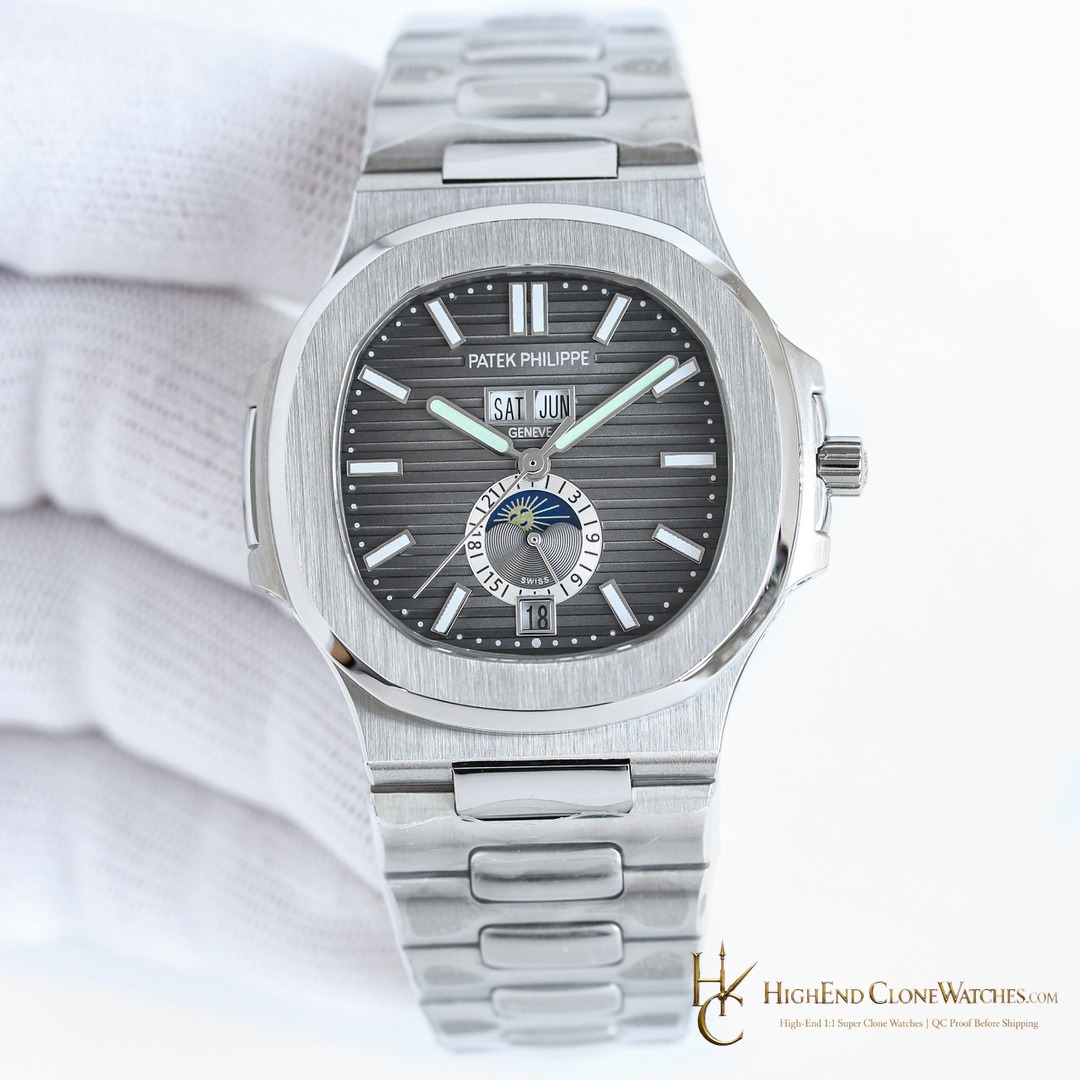 Patek Philippe Nautilus 5726 Annual Calendar Grey Dial product view super clone watch