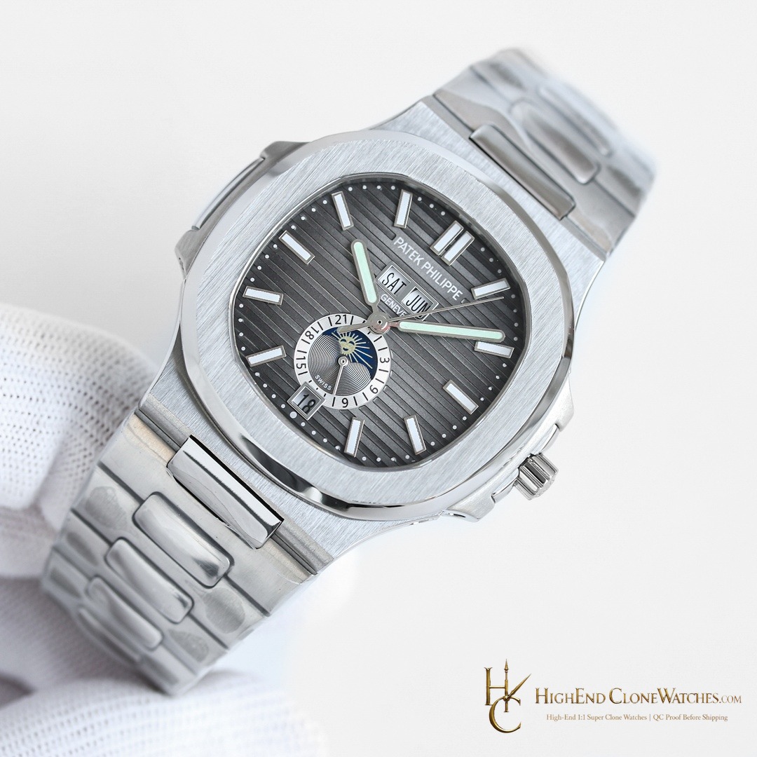 Patek Philippe Nautilus 5726 Annual Calendar Grey Dial product view super clone watch