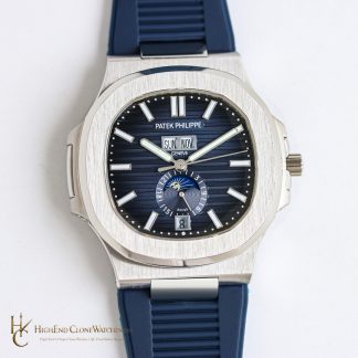 Patek Philippe Nautilus 5726 Blue Dial Blue Rubber Strap product view super clone watch