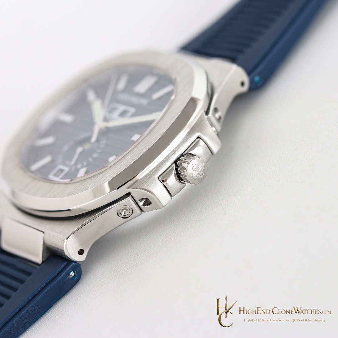 Patek Philippe Nautilus 5726 Blue Dial Blue Rubber Strap product view super clone watch