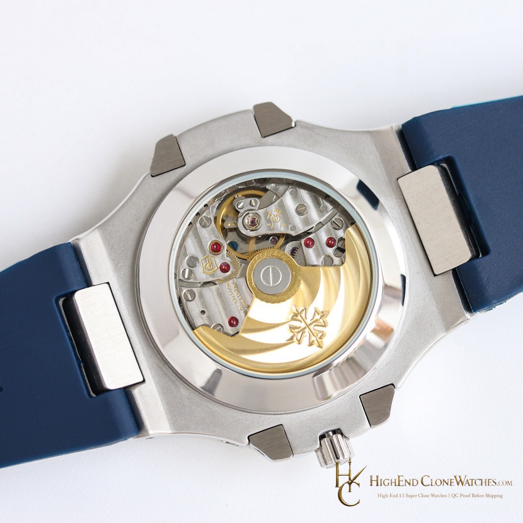 Patek Philippe Nautilus 5726 Blue Dial Blue Rubber Strap product view super clone watch