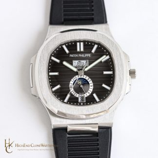 Patek Philippe Nautilus 5726 Grey Dial Black Rubber Strap product view super clone watch