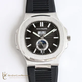 Patek Philippe Nautilus 5726 Grey Dial Black Rubber Strap product view super clone watch
