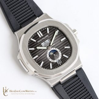 Patek Philippe Nautilus 5726 Grey Dial Black Rubber Strap product view super clone watch