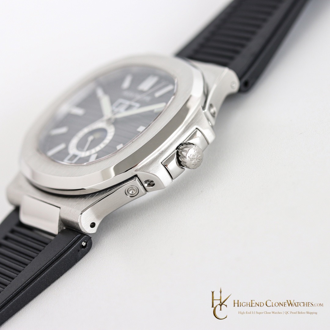 Patek Philippe Nautilus 5726 Grey Dial Black Rubber Strap product view super clone watch