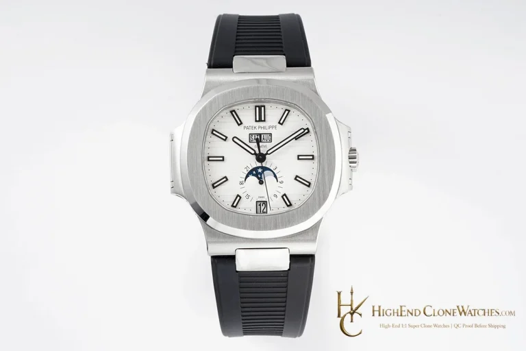 Patek Philippe Nautilus 5726 white dial black rubber strap super clone watch
