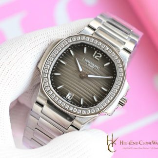 Patek Philippe Nautilus Gray Dial Diamond Frame 7118/1200A-011 35.2mm product view super clone watch