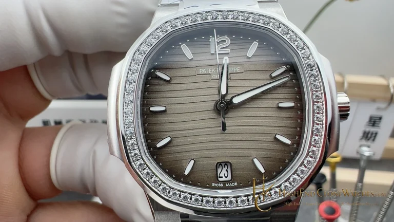 Patek Philippe Nautilus 7118 grey opaline dial and 6 o'clock date super clone watch