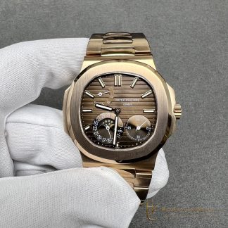 Patek Philippe Nautilus Moon Phase 18K Rose Gold 5712 Brown Dial New Buckle product view super clone watch