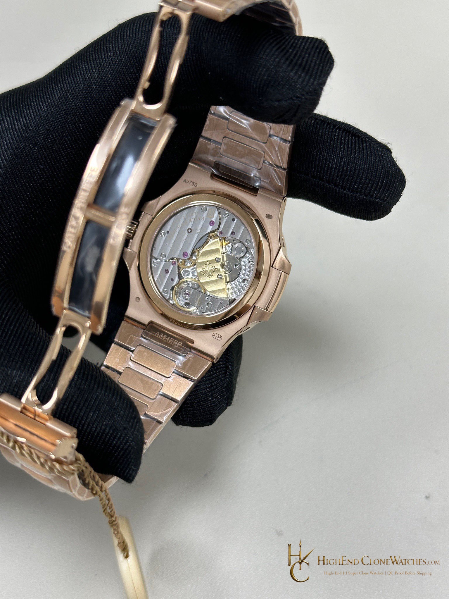 Patek Philippe Nautilus Moon Phase 18K Rose Gold 5712 Grey Dial New Clasp product view super clone watch