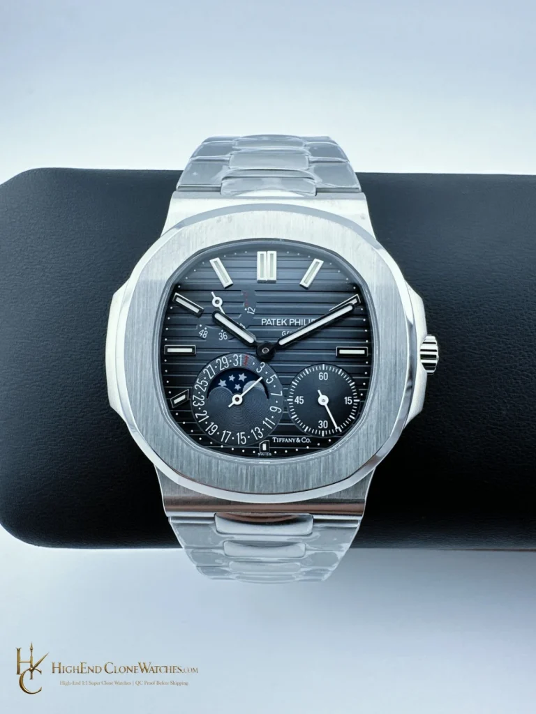 Patek Philippe Nautilus Moon Phase 5712 Tiffany & Co Blue Dial New Clasp product view super clone watch