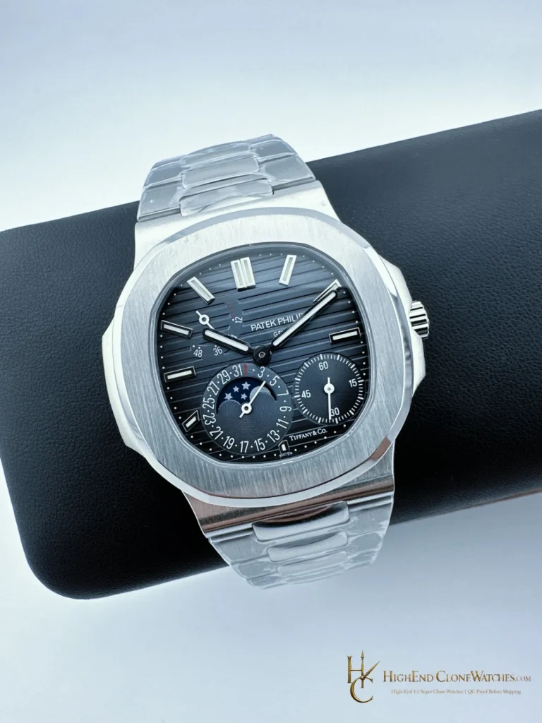 Patek Philippe Nautilus Moon Phase 5712 Tiffany & Co Blue Dial New Clasp product view super clone watch