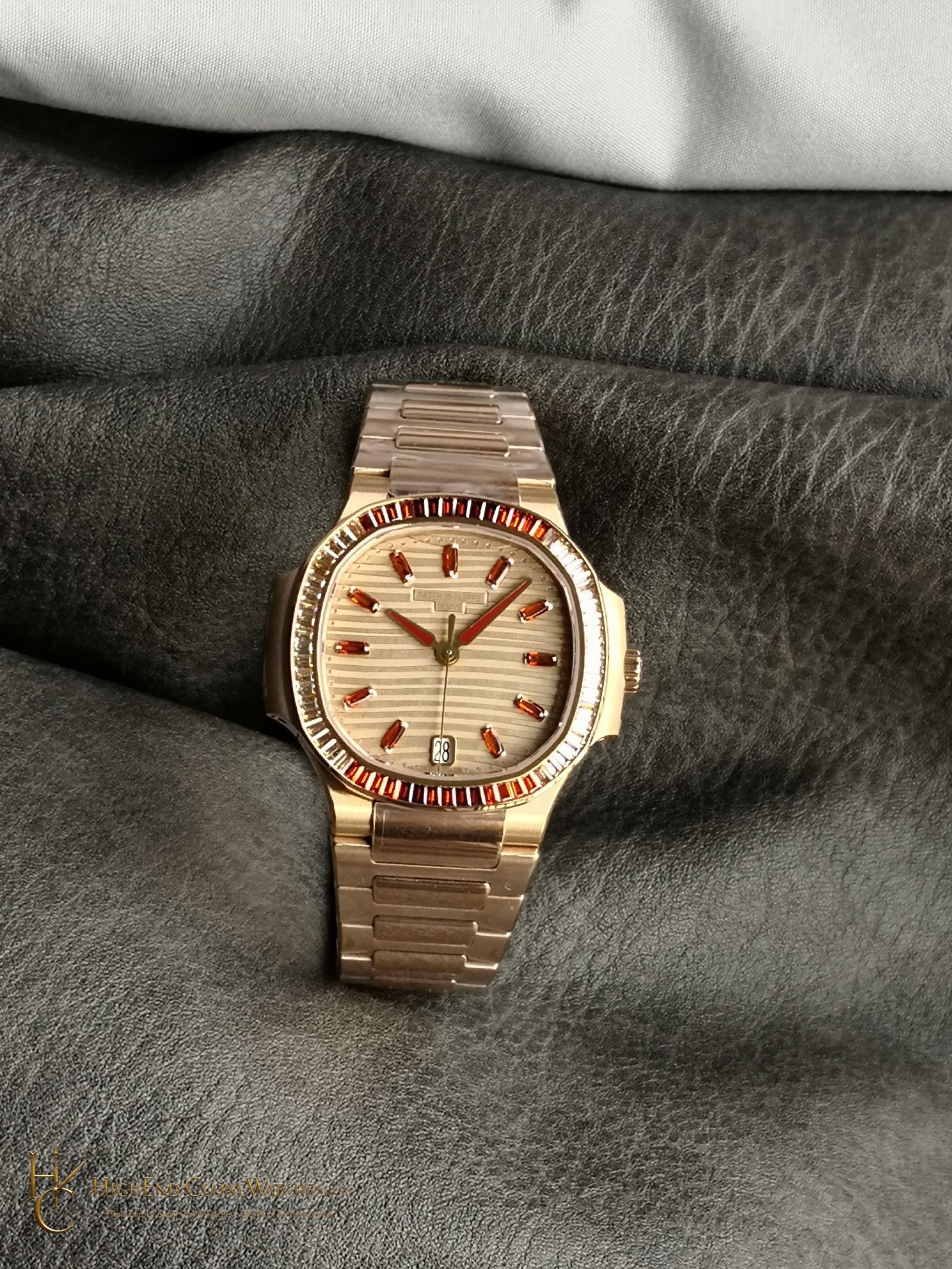 Patek Philippe Nautilus Rose Gold 7118/1300R-001 35.2mm product view super clone watch