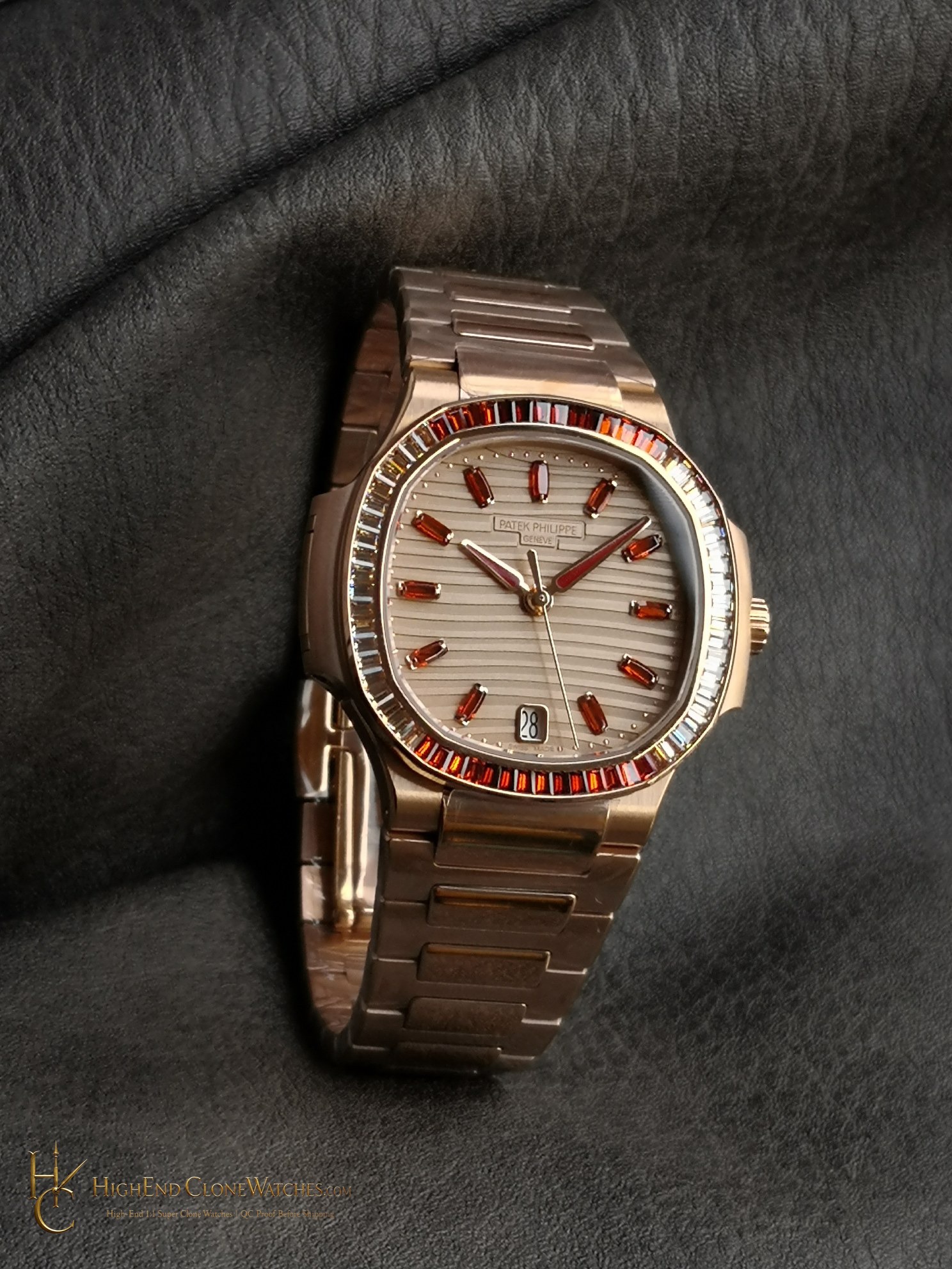 Patek Philippe Nautilus Rose Gold 7118/1300R-001 35.2mm product view super clone watch