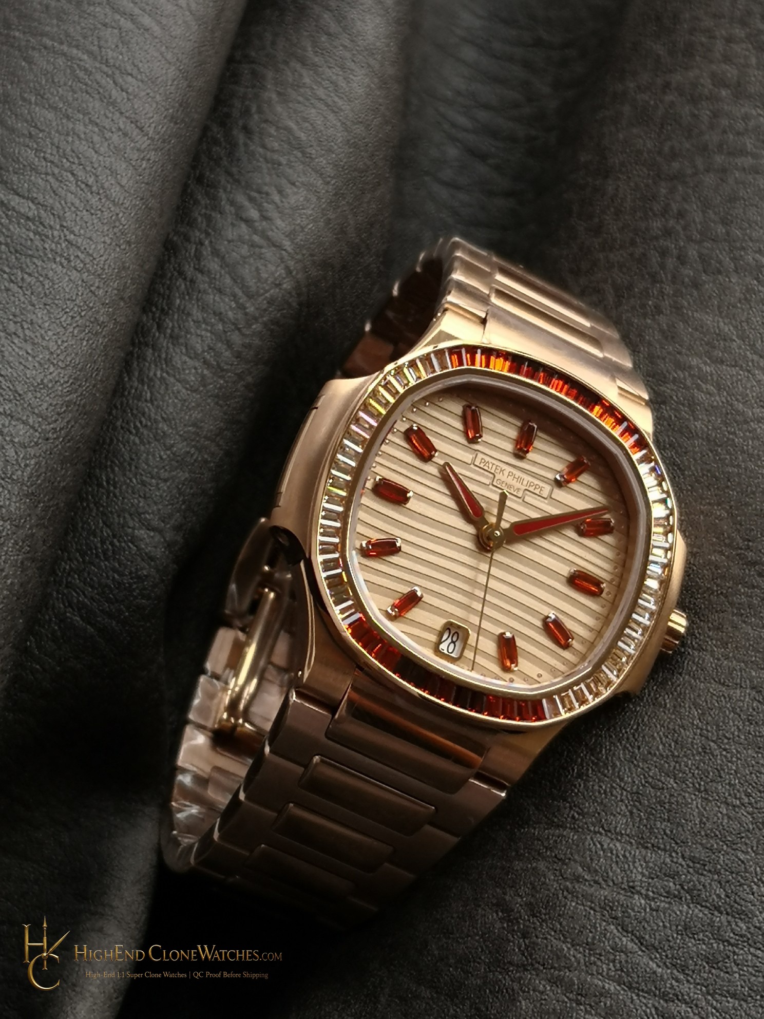 Patek Philippe Nautilus Rose Gold 7118/1300R-001 35.2mm product view super clone watch