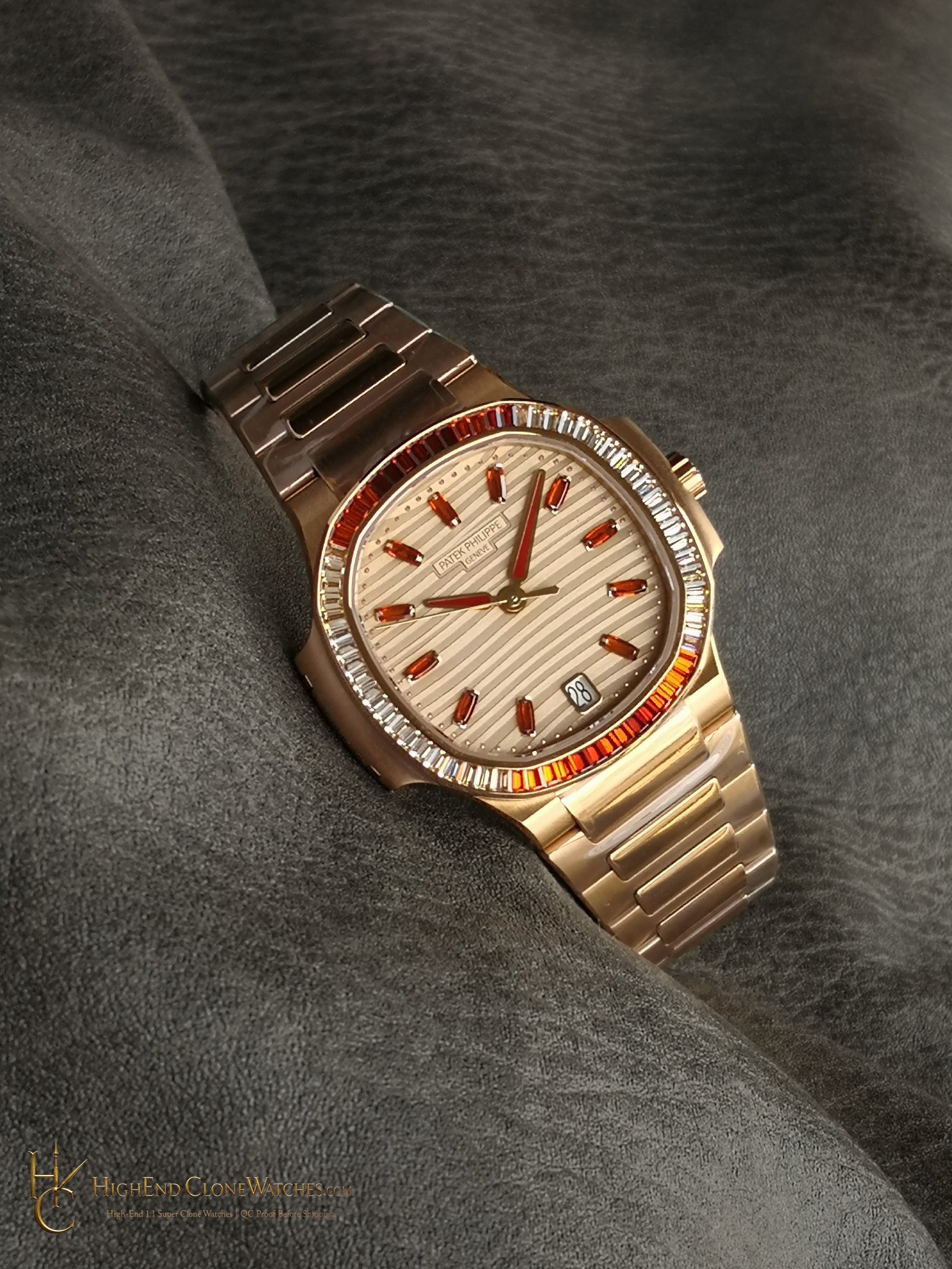 Patek Philippe Nautilus Rose Gold 7118/1300R-001 35.2mm product view super clone watch