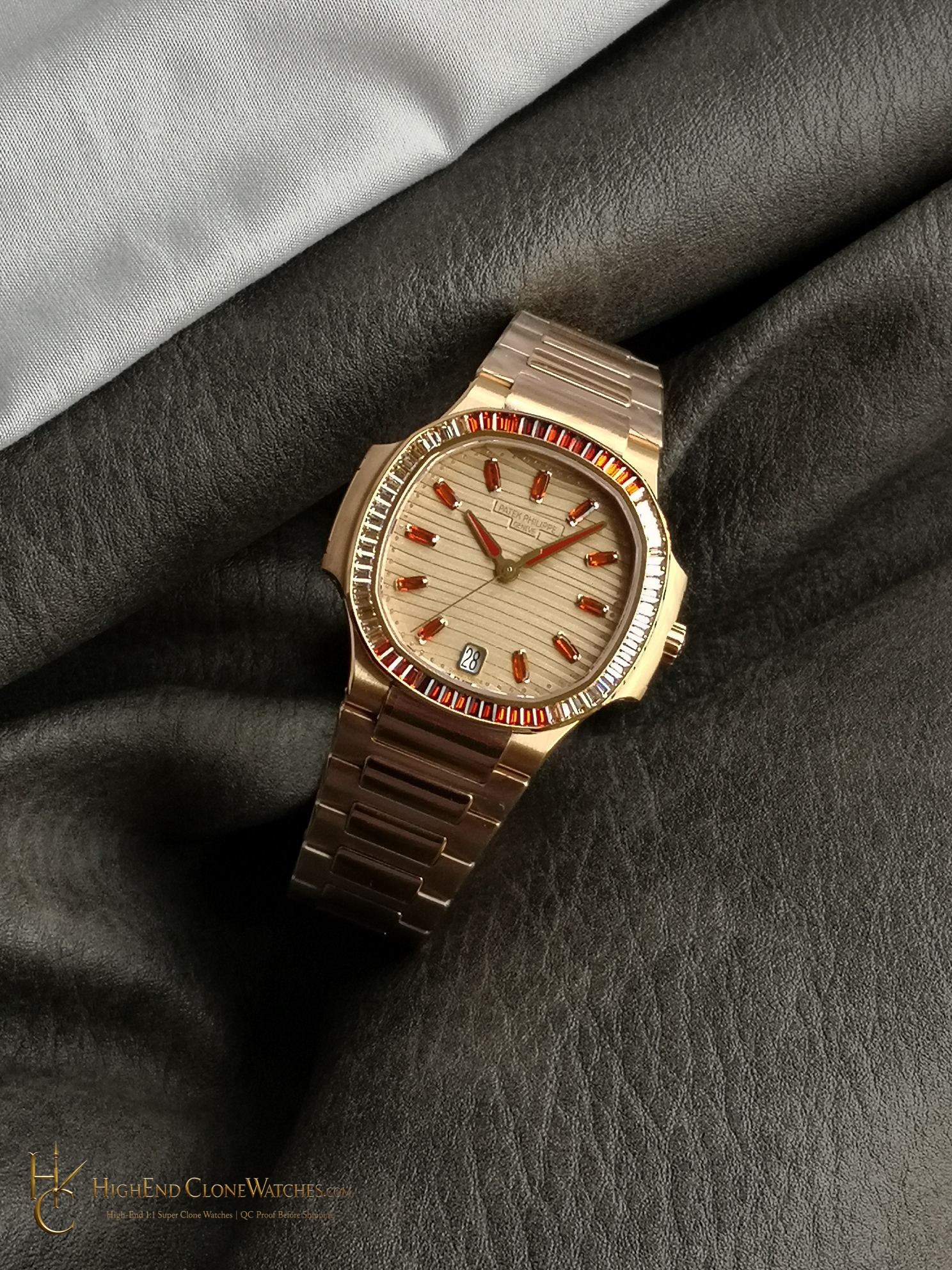 Patek Philippe Nautilus Rose Gold 7118/1300R-001 35.2mm product view super clone watch