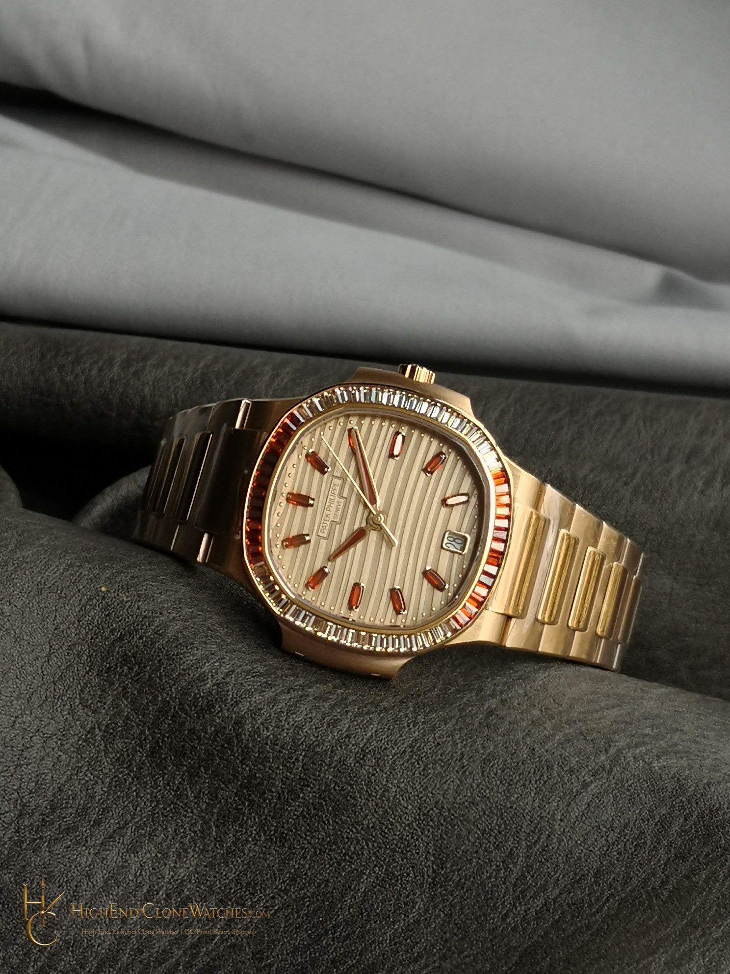 Patek Philippe Nautilus Rose Gold 7118/1300R-001 35.2mm product view super clone watch
