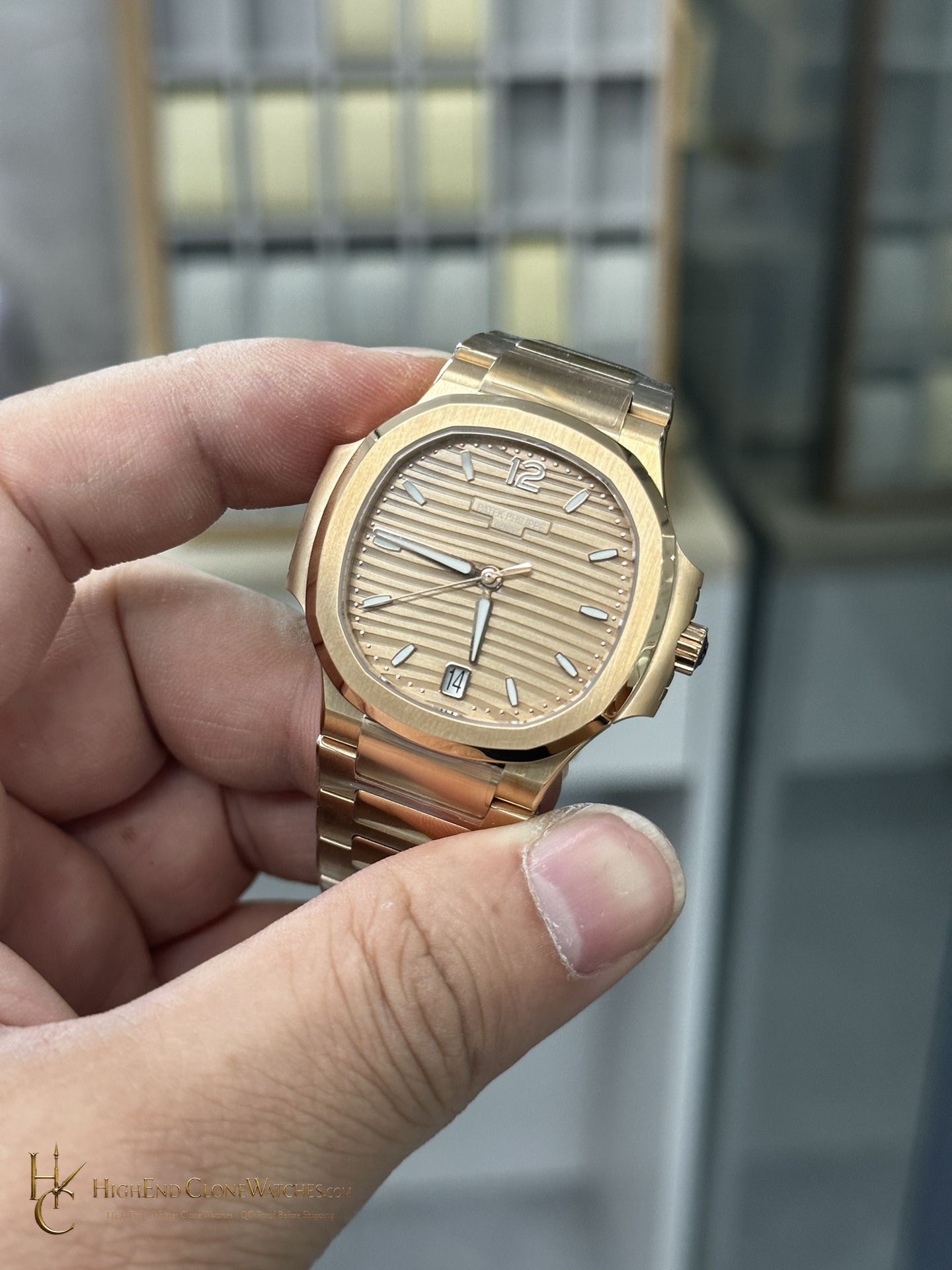 Patek Philippe Nautilus Rose Gold 7118/1R-010 35.2mm product view super clone watch