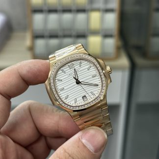 Patek Philippe Nautilus Rose Gold White Dial 7118/1200R-001 35.2mm product view super clone watch