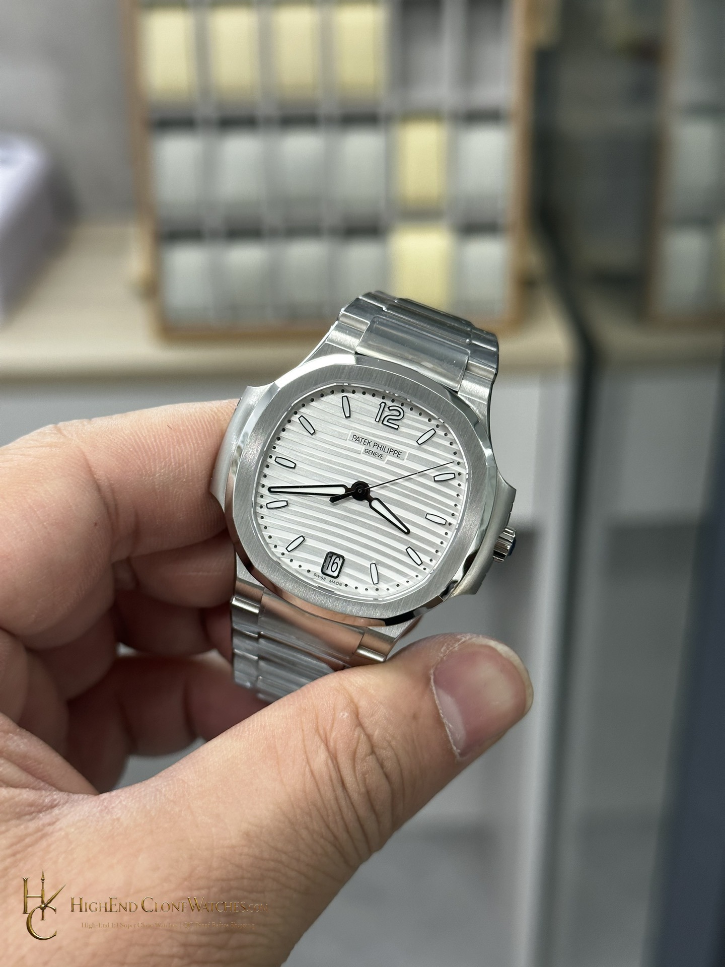 Patek Philippe Nautilus White Dial 7118/1A-010 35.2mm product view super clone watch