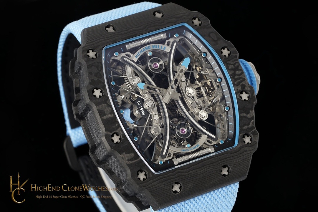 Richard Mille RM 53-01 angled dial view super clone watch