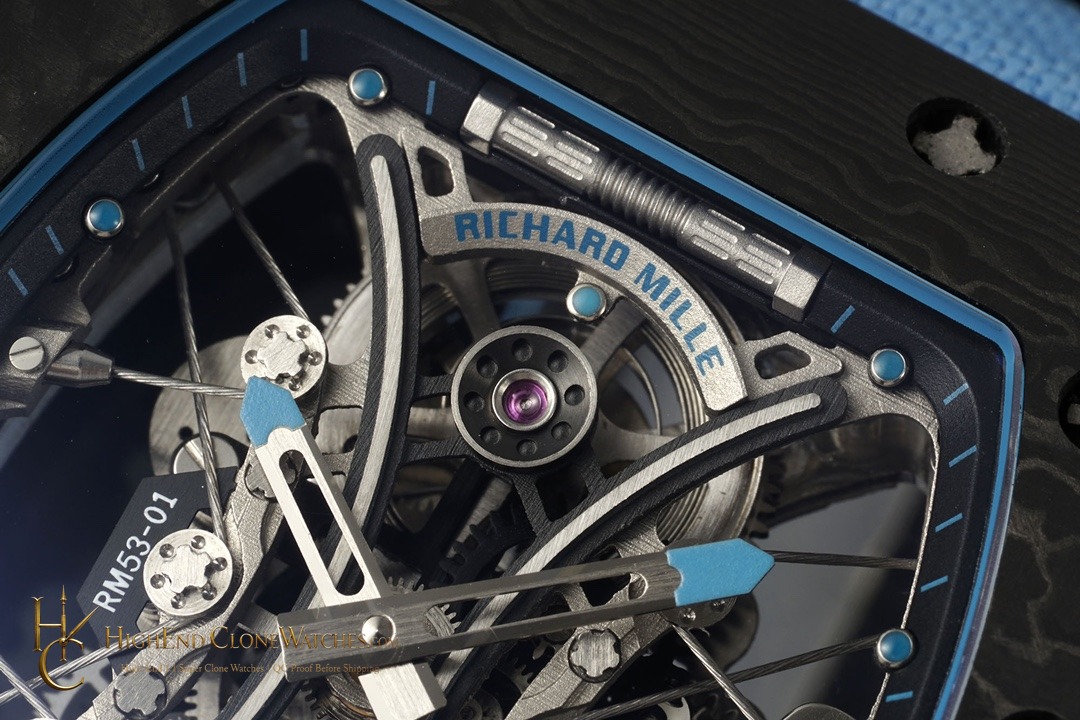 Richard Mille RM 53-01 bezel detail super clone watch