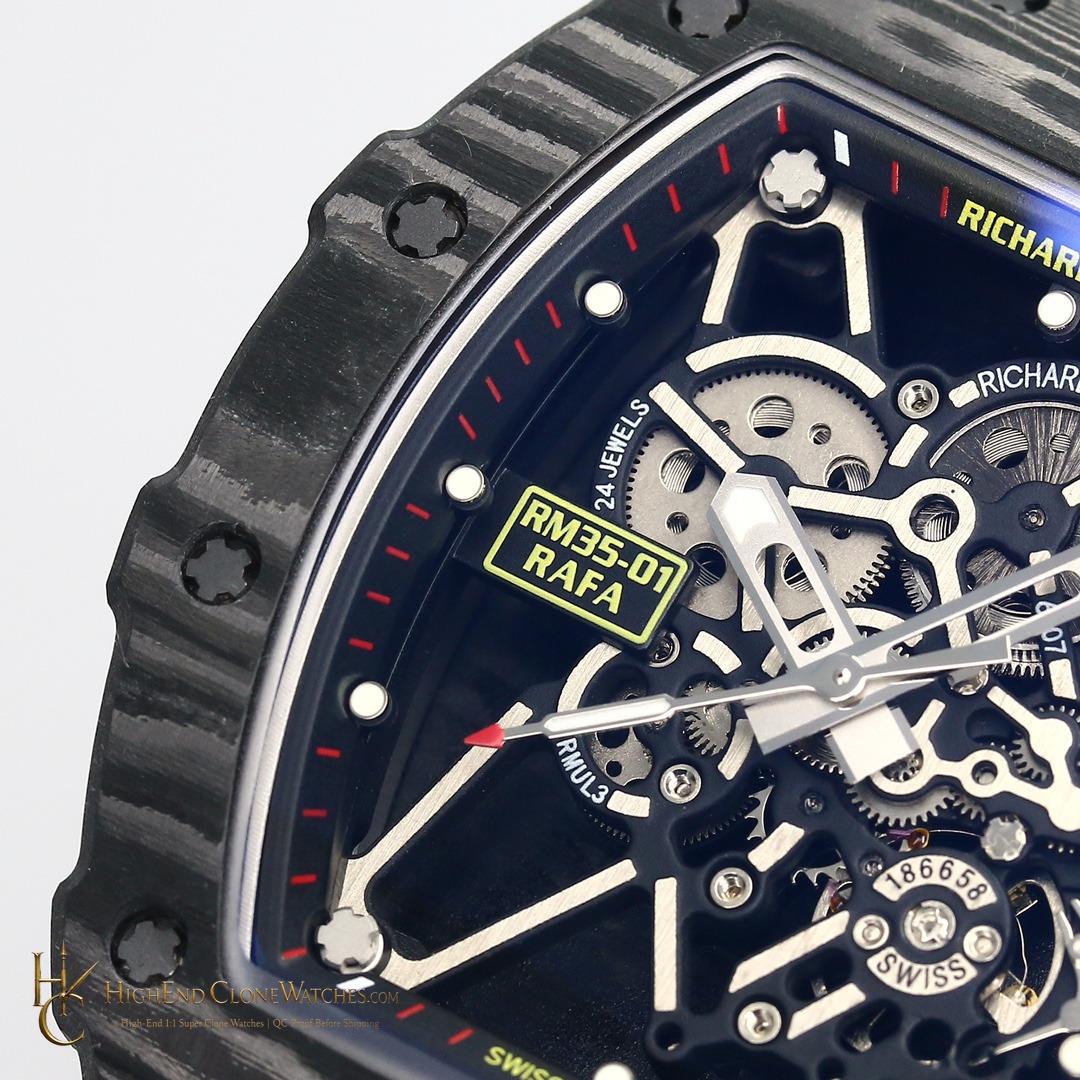 Richard Mille RM 35-01 dial and marker detail super clone watch
