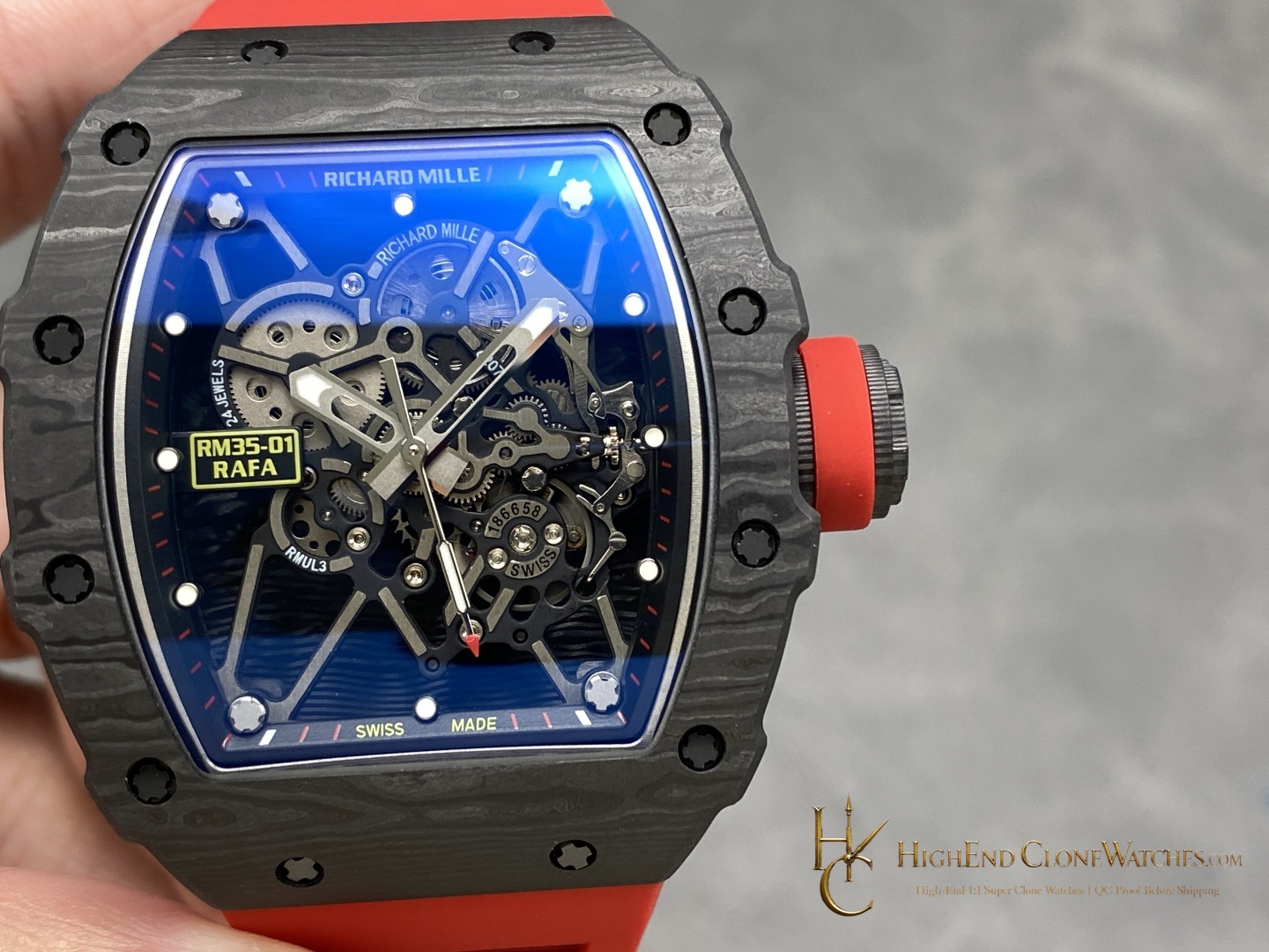 Richard Mille RM 35-01 front view super clone watch