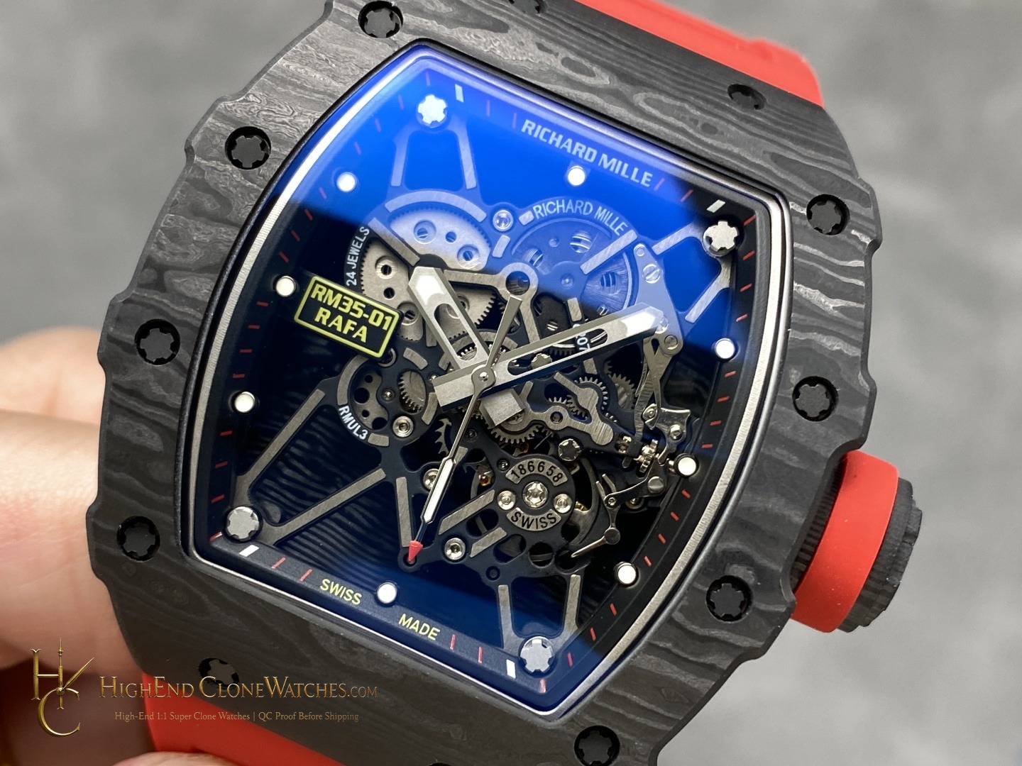 Richard Mille RM 35-01 dial and marker detail super clone watch