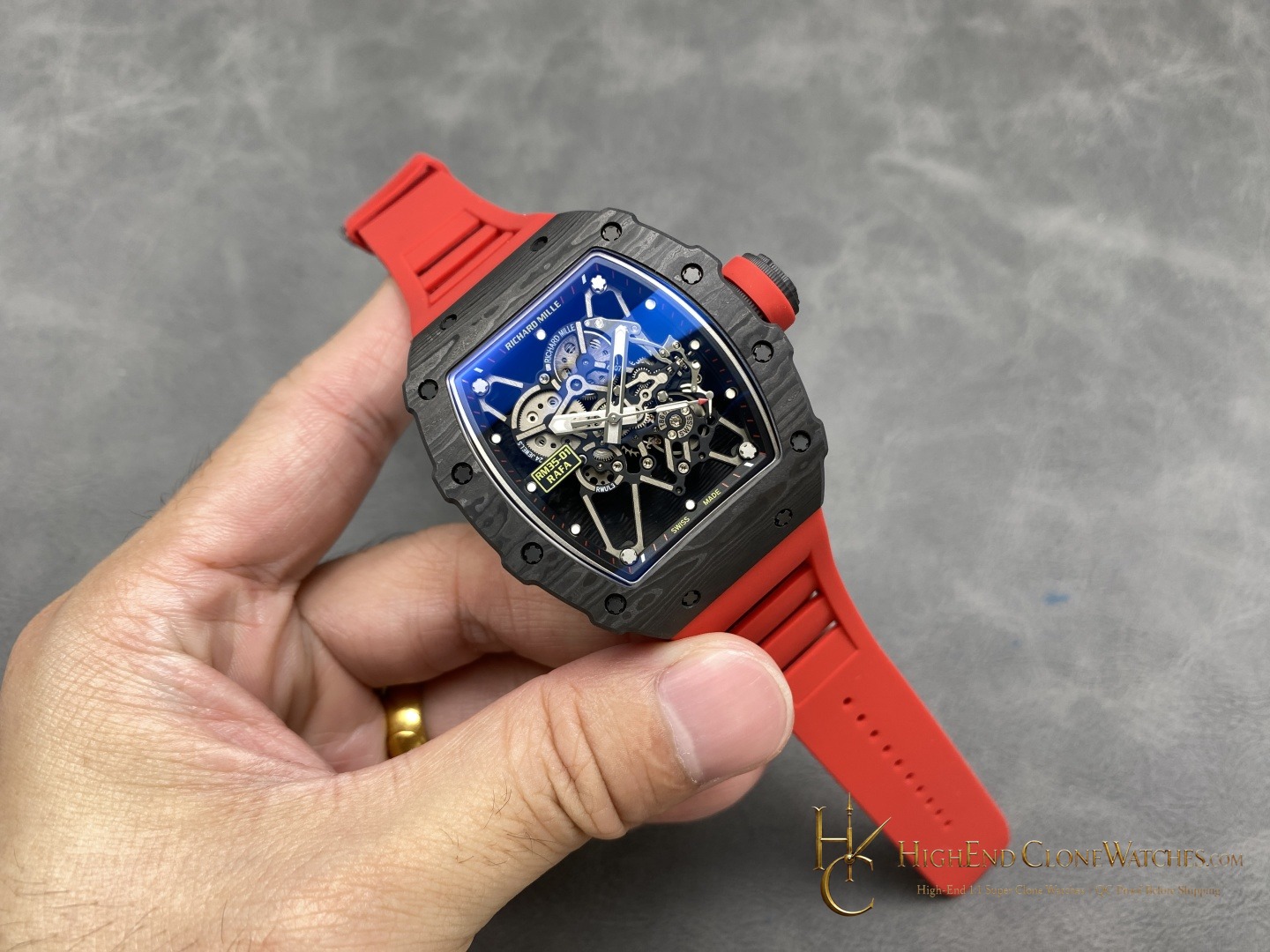 Richard Mille RM 35-01 bezel detail super clone watch