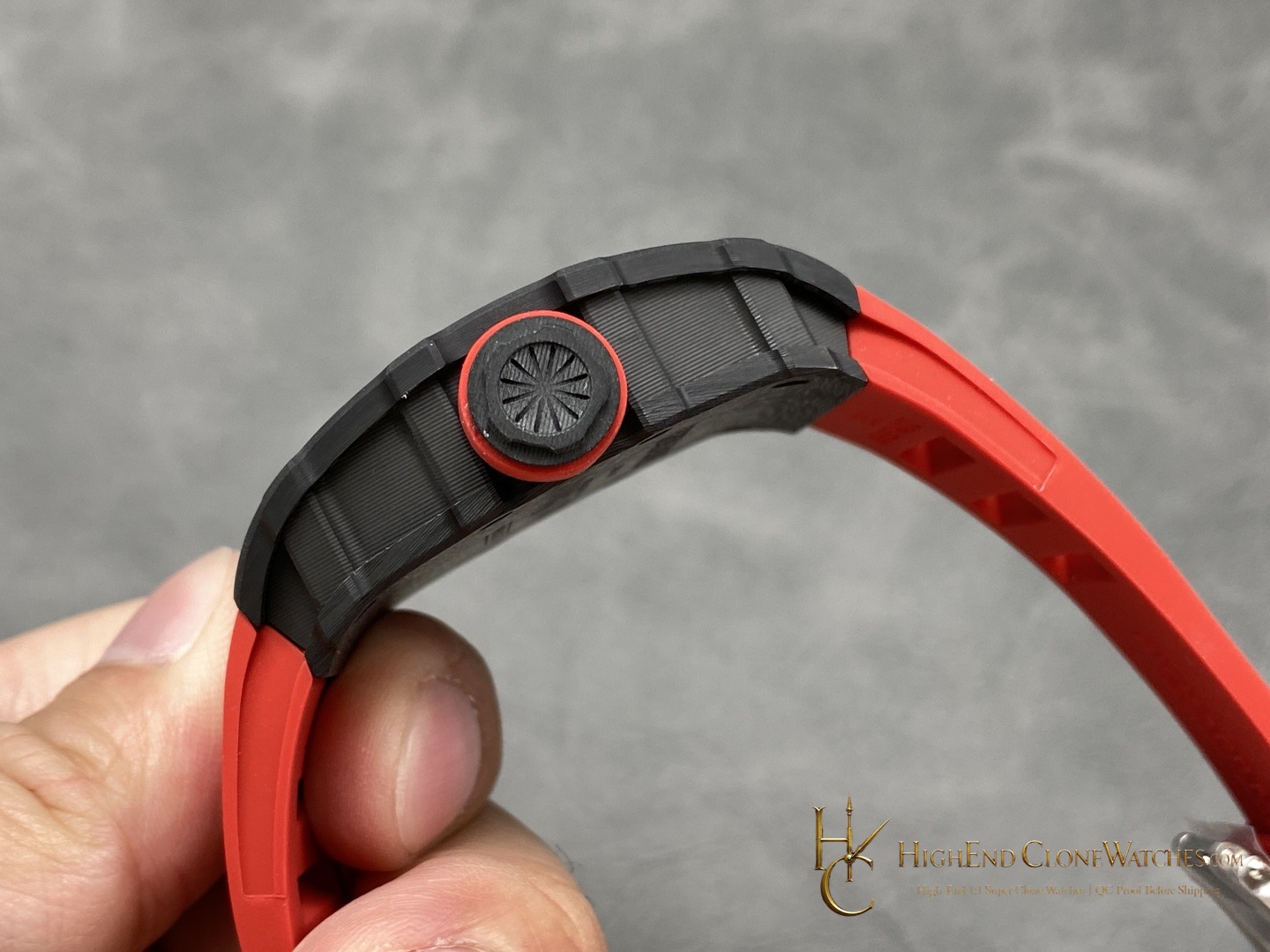 Richard Mille RM 35-01 crown and case detail super clone watch
