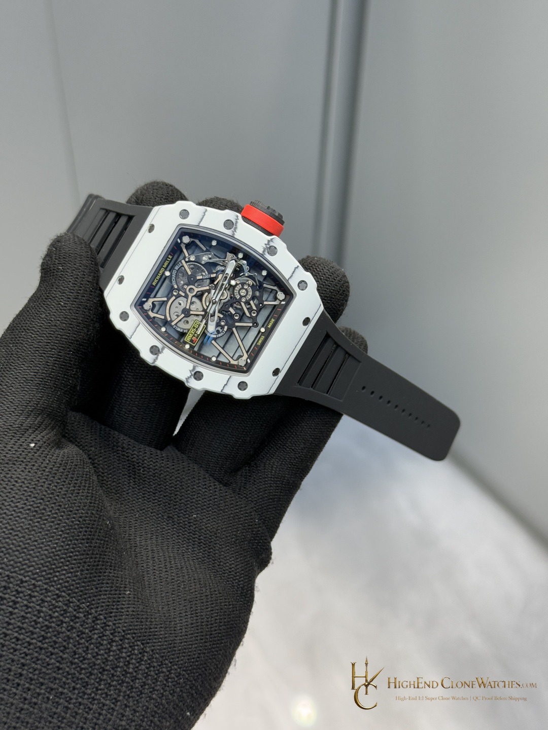 Richard Mille RM 35-01 angled dial view super clone watch