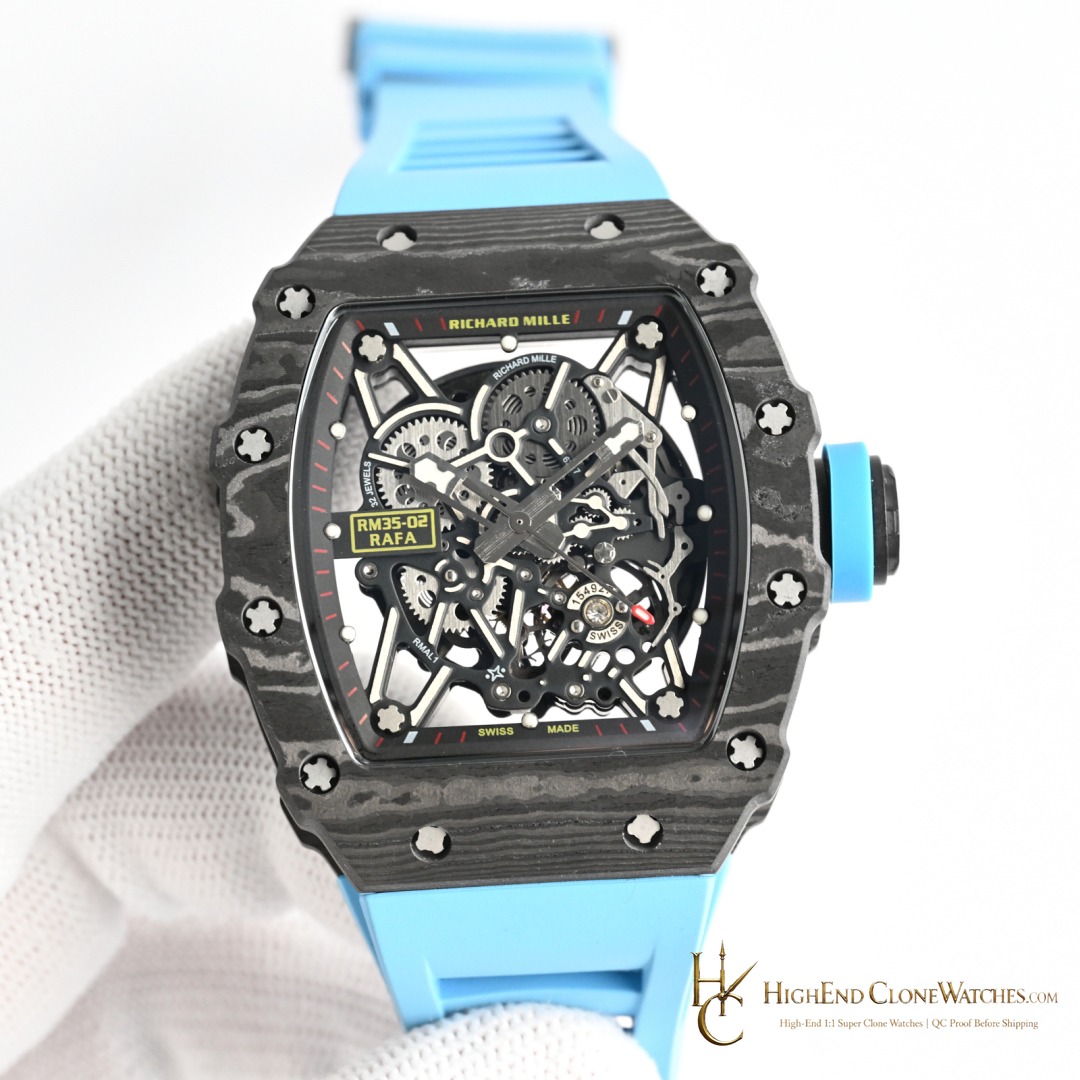 Richard Mille RM 35-02 angled dial view super clone watch
