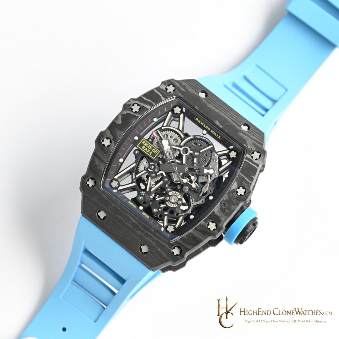 Richard Mille RM 35-02 caseback view super clone watch
