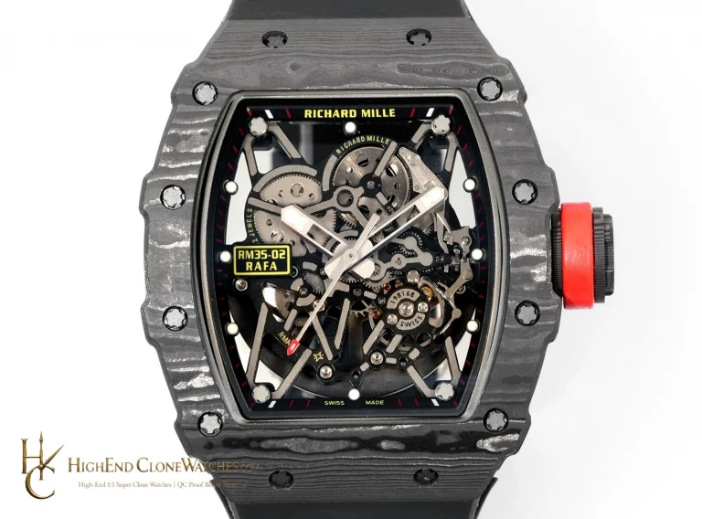 Richard Mille RM 35-02 angled dial view super clone watch