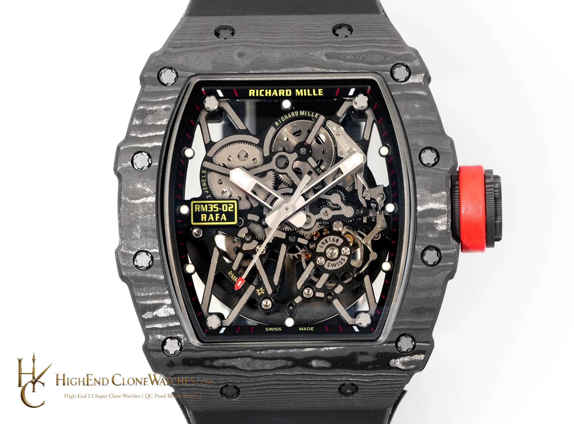 Richard Mille RM 35-02 angled dial view super clone watch