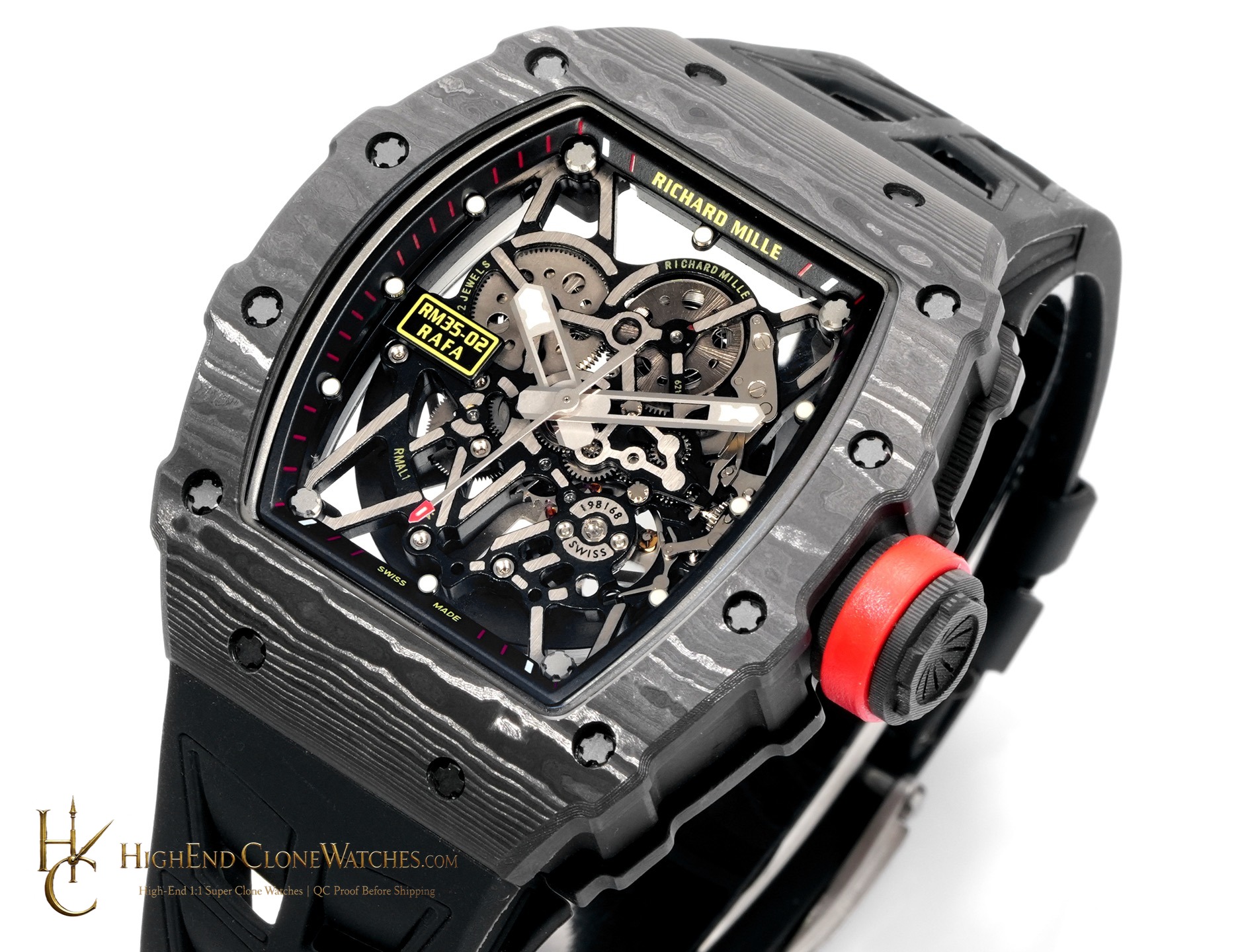 Richard Mille RM 35-02 bezel detail super clone watch