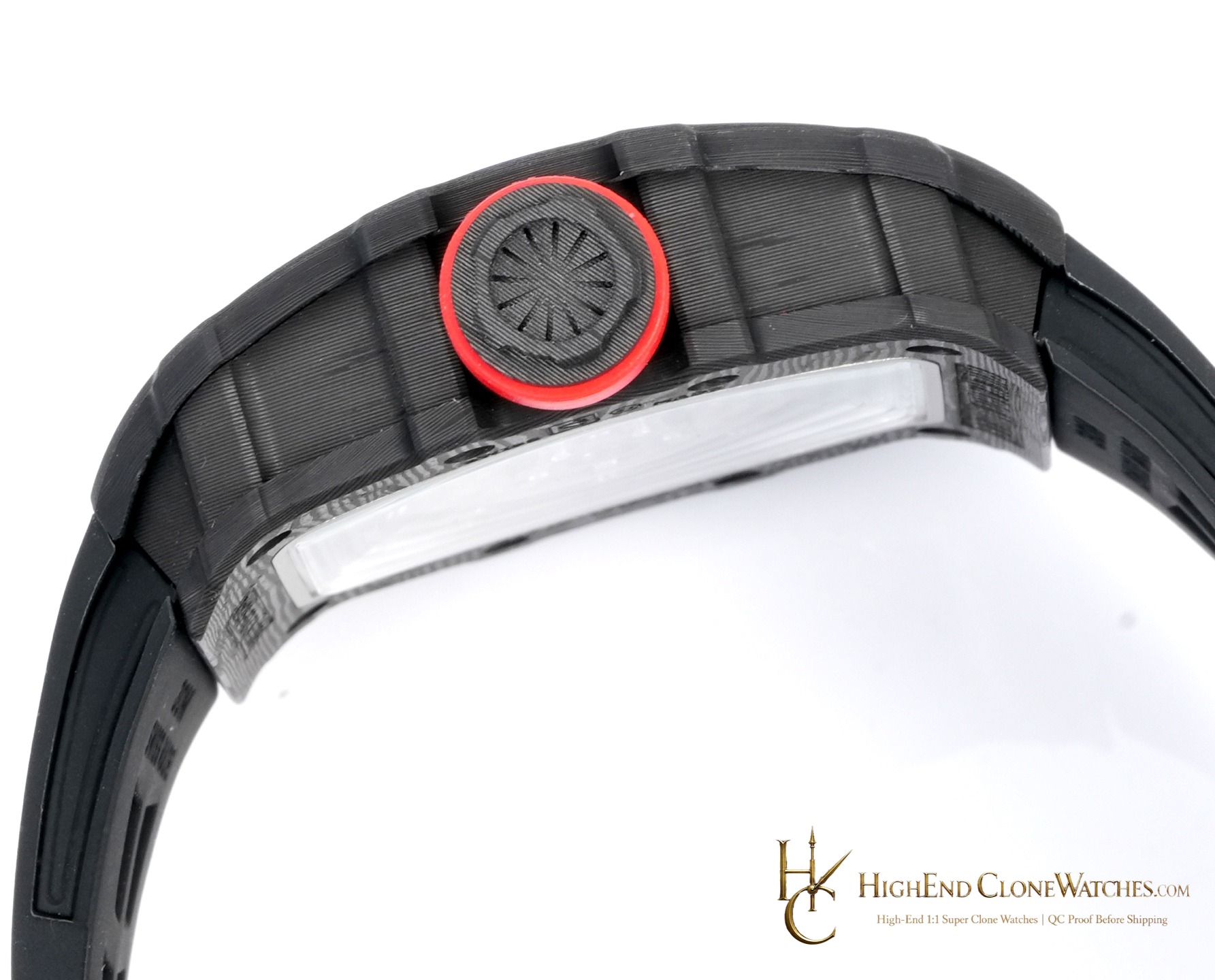 Richard Mille RM 35-02 crown and case detail super clone watch