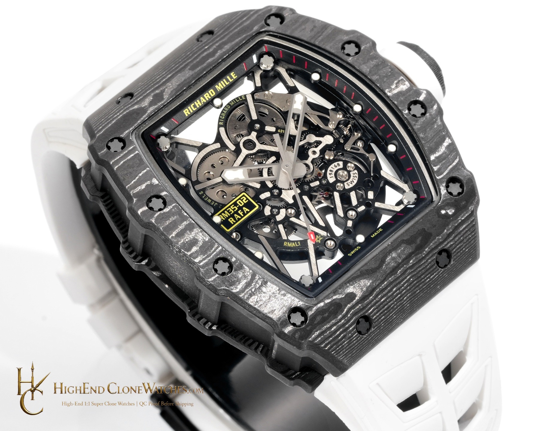 Richard Mille RM 35-02 bezel detail super clone watch