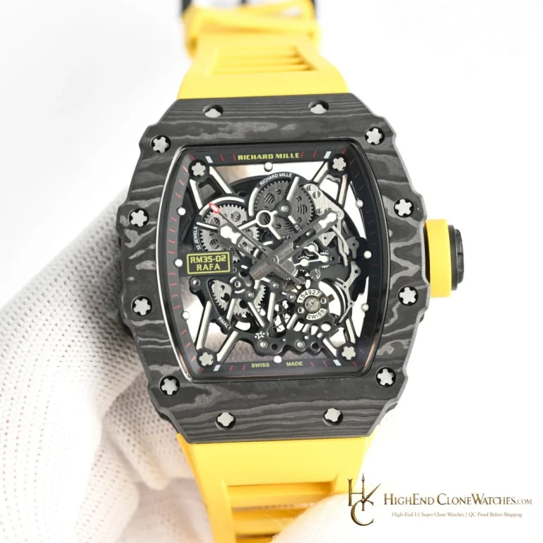 Richard Mille RM 35-02 angled dial view super clone watch