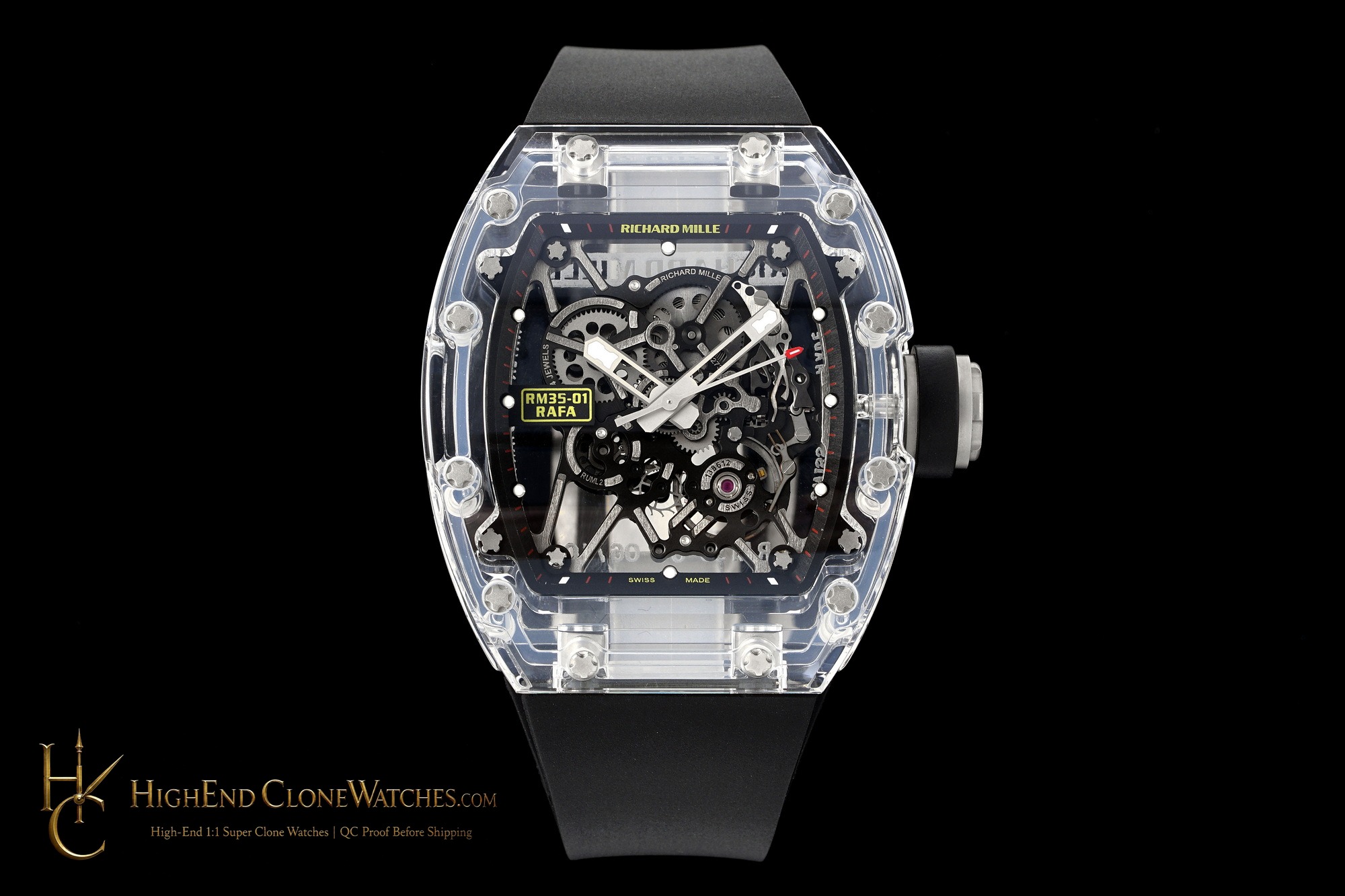 Richard Mille RM 35 front view super clone watch
