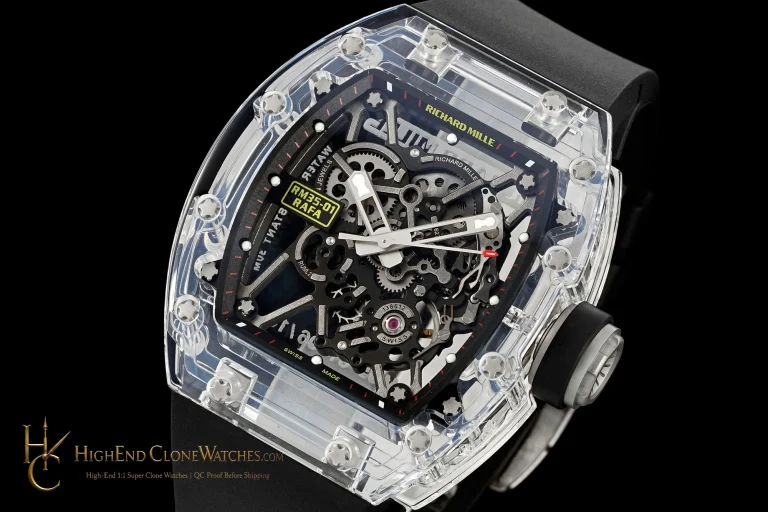Richard Mille RM 35 angled dial view super clone watch